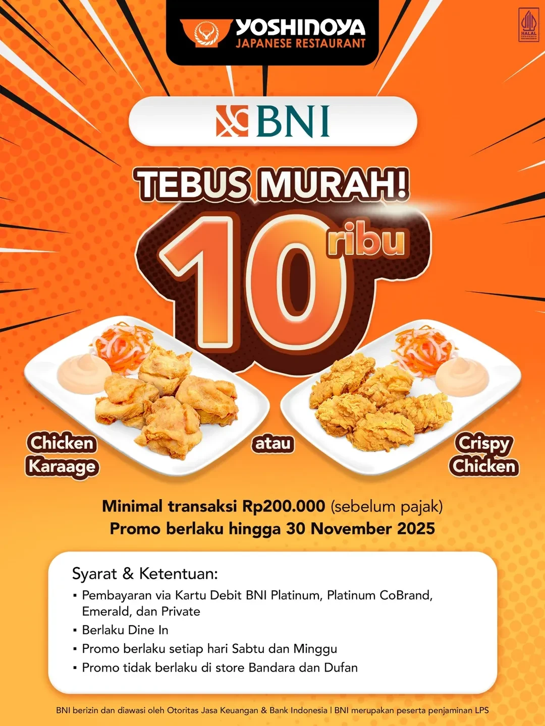 Promo Yoshinoya Spesial Bank dan Paylater 2025 - Image 4