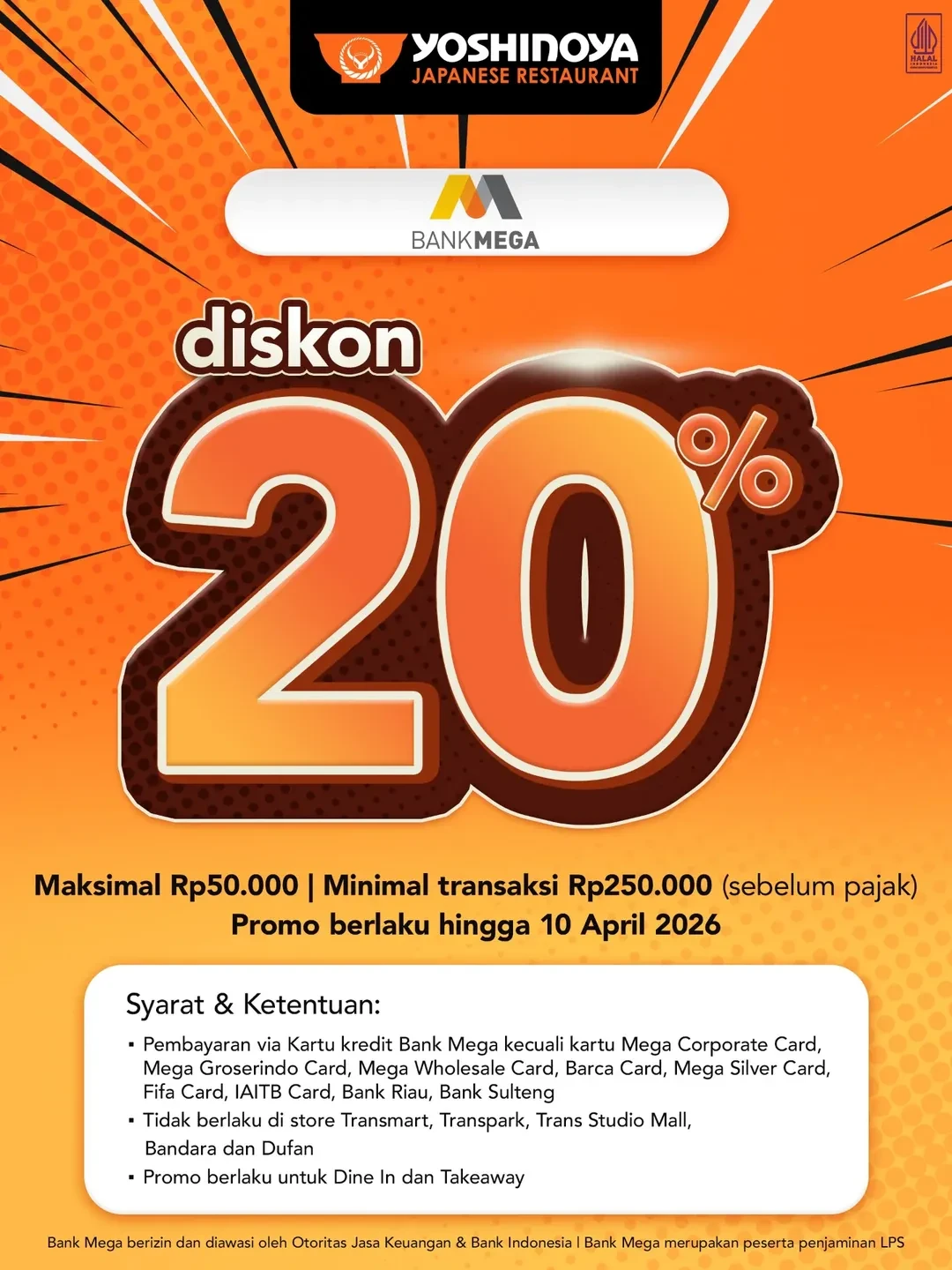 Promo Yoshinoya Spesial Bank dan Paylater 2025 - Image 6