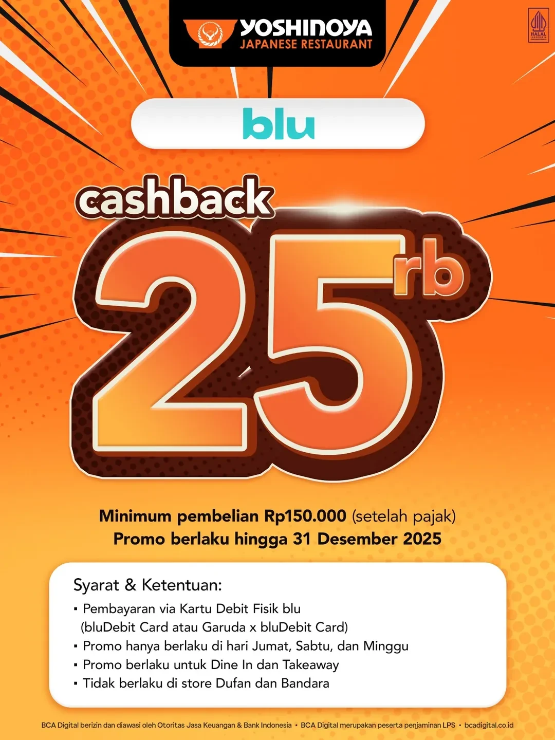 Promo Yoshinoya Spesial Bank dan Paylater 2025 - Image 9