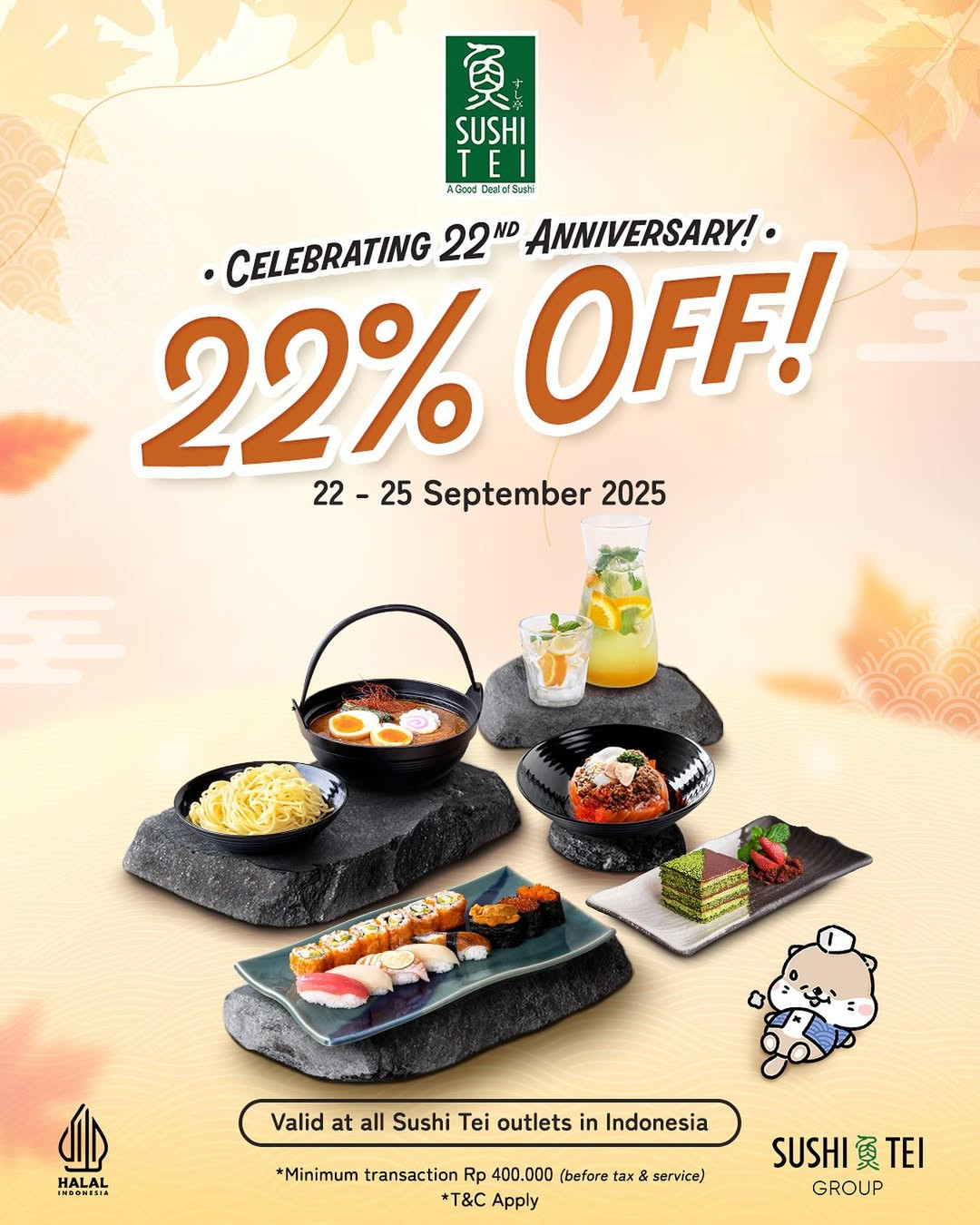Promo Sushi Tei Anniversary Diskon 22% - Image 2