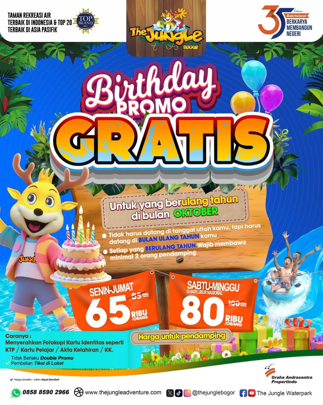 Promo The Jungle Birthday Promo GRATIS Buat Yang Berulang Tahun Oktober 2025 - Image 2