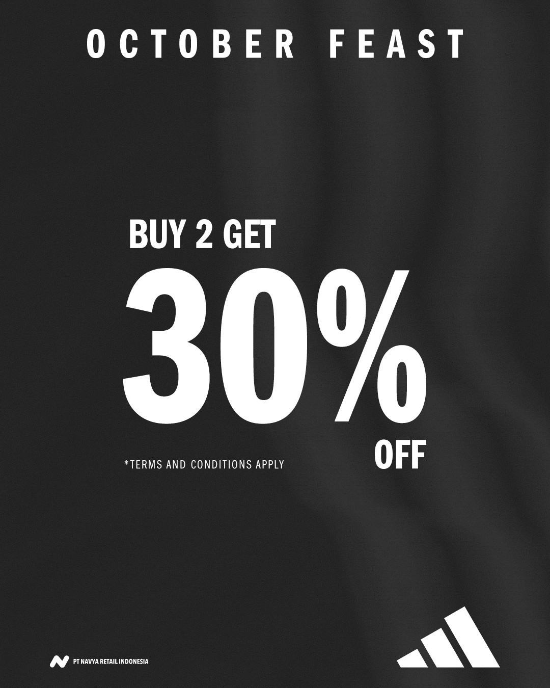 Promo Adidas October Feast Beli 2 Diskon 30%