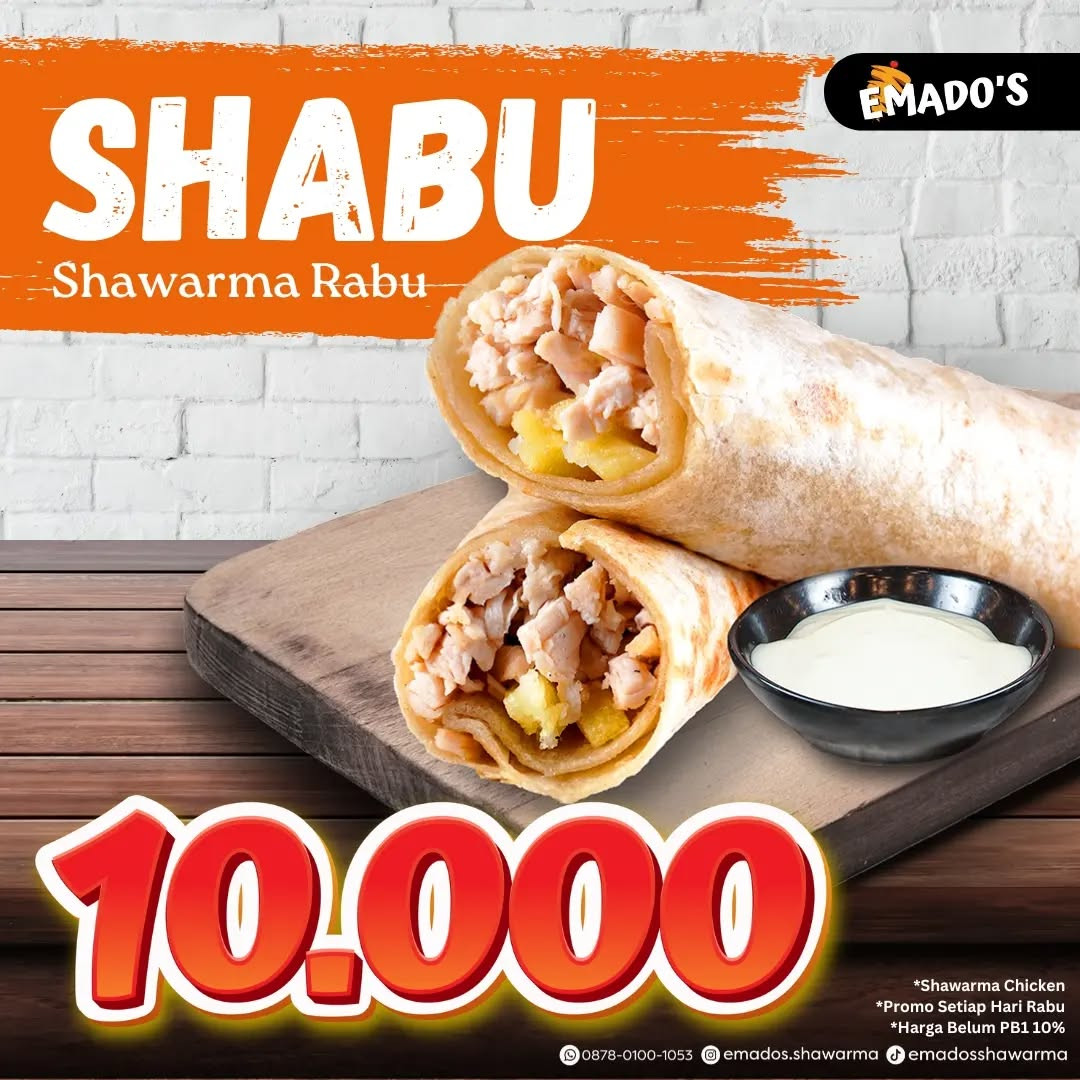 Promo Emados Hari Rabu Shawarma Hanya Rp 10.000 - Image 2