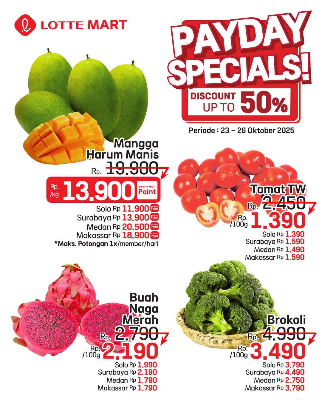 Promo Lottemart Payday Specials Diskon s/d 50% 23 - 26 Oktober 2025 - Image 3