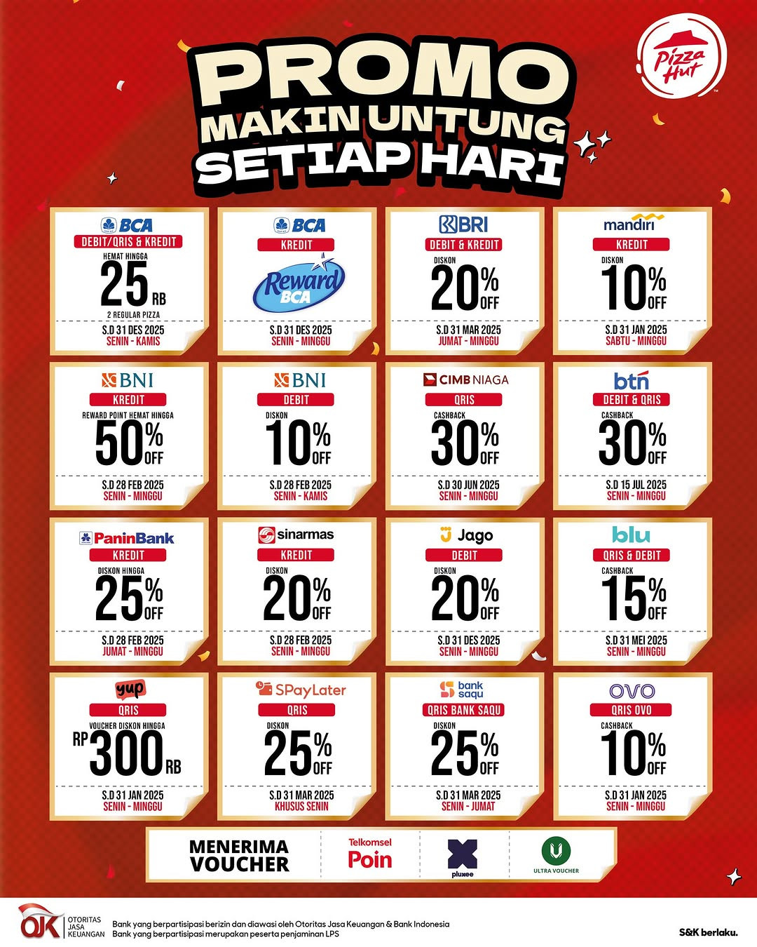 Promo Bank dan  Dompet Online Pizza Hut Untung Setiap Hari - Image 2